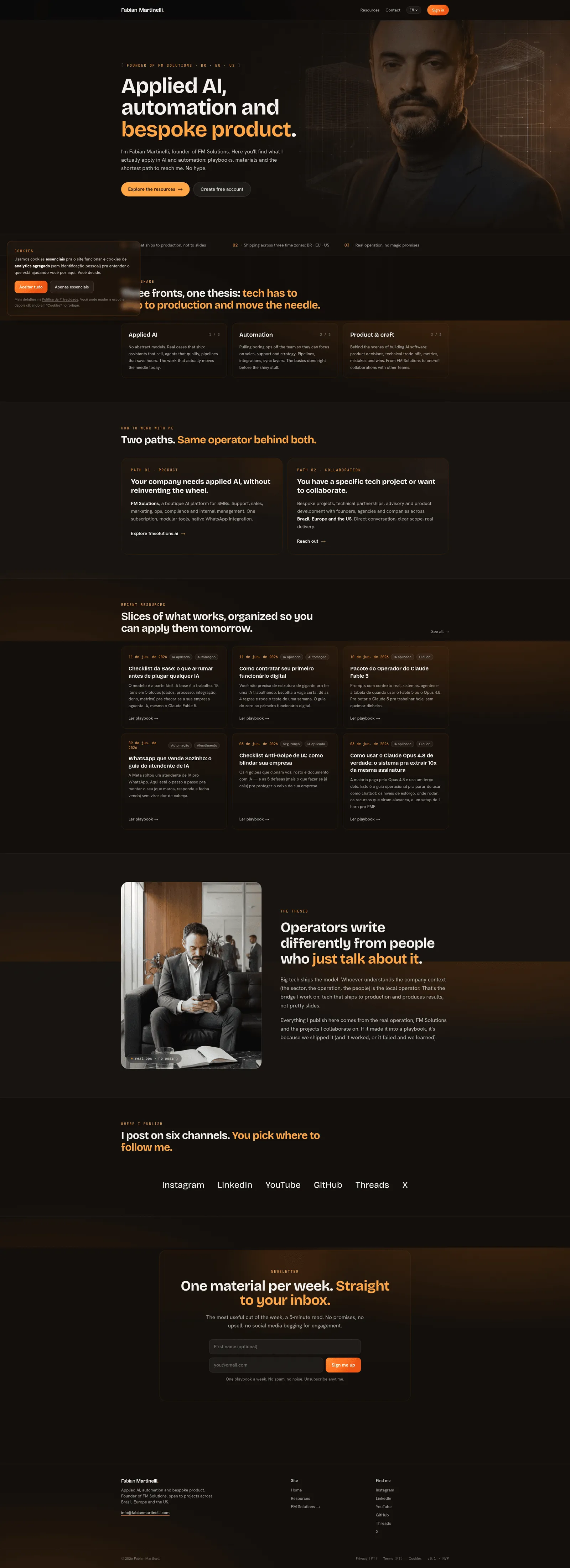 Fabian Martinelli's Applied AI & Operations Portal